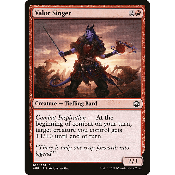 Valor Singer | Inglés | NM | AFR 1