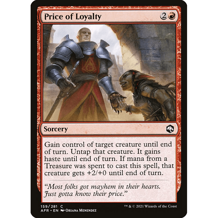 Price of Loyalty | Inglés | NM | AFR 1