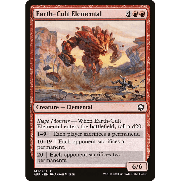 Earth-Cult Elemental | Inglés | NM | AFR 1