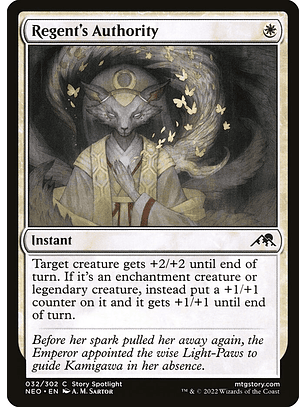 Regent's Authority | Español | NM | NEO