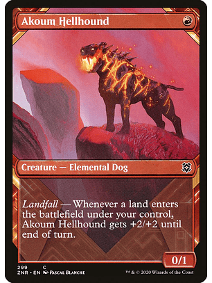 Akoum Hellhound (Showcase) | Español | NM | ZNR