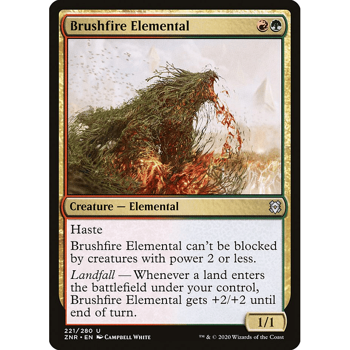 Brushfire Elemental | Español | NM | ZNR 1