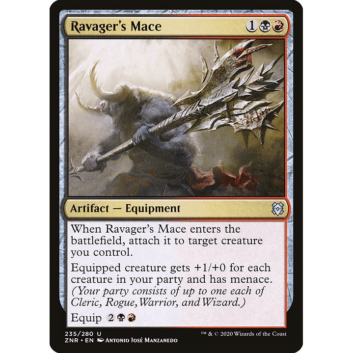 Ravager's Mace | Español | NM | ZNR 1