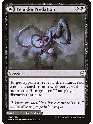 Pelakka Predation // Pelakka Caverns | Español | NM | ZNR