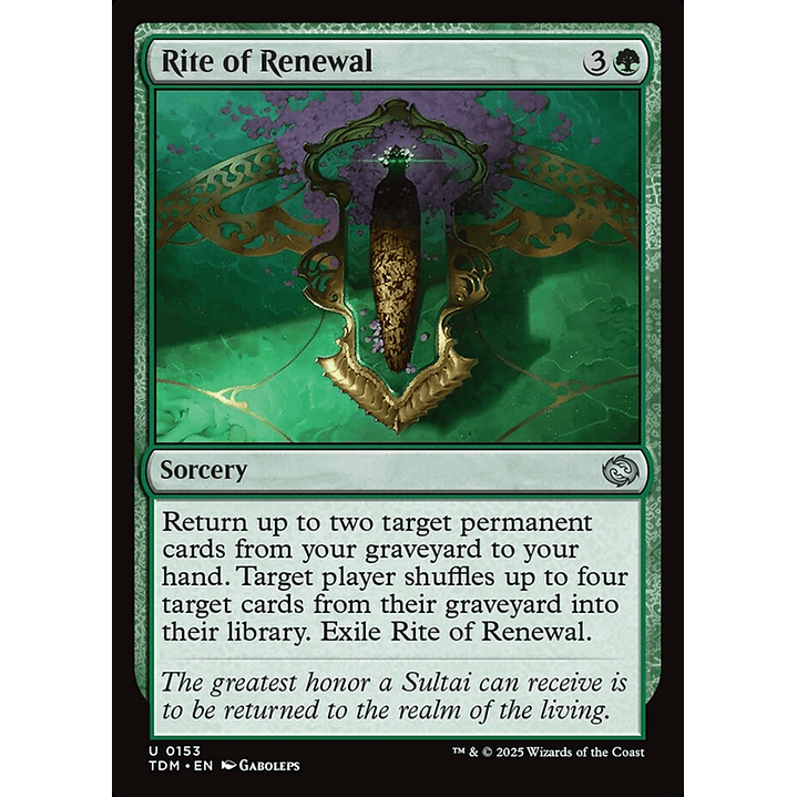 Rite of Renewal | Inglés | NM | TDM 1