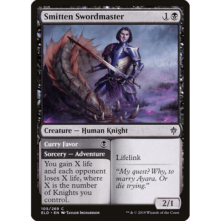 Smitten Swordmaster // Curry Favor | Inglés | NM | ELD 1