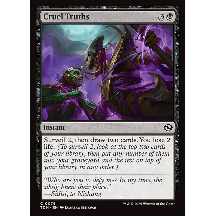 Cruel Truths | Inglés | NM | TDM 1