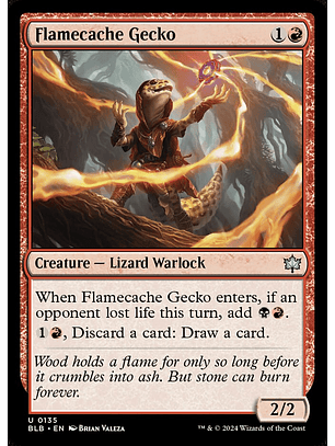 Flamecache Gecko | Inglés | NM | BLB