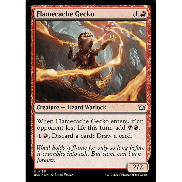 Flamecache Gecko | Inglés | NM | BLB 1