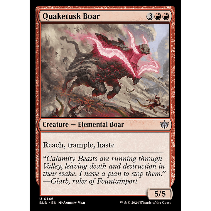 Quaketusk Boar | Español | NM | BLB 1