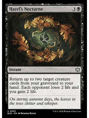 Hazel's Nocturne | Inglés | NM | BLB