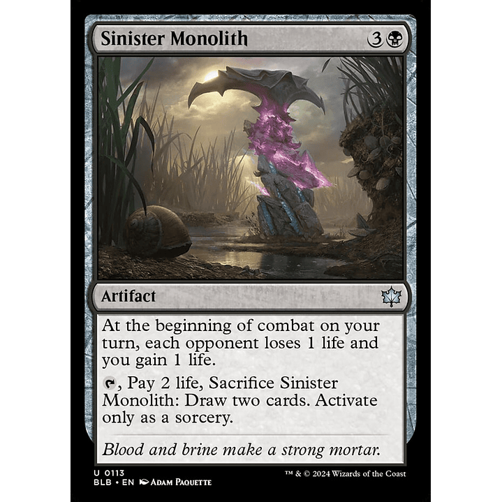 Sinister Monolith | Español | NM | BLB 1