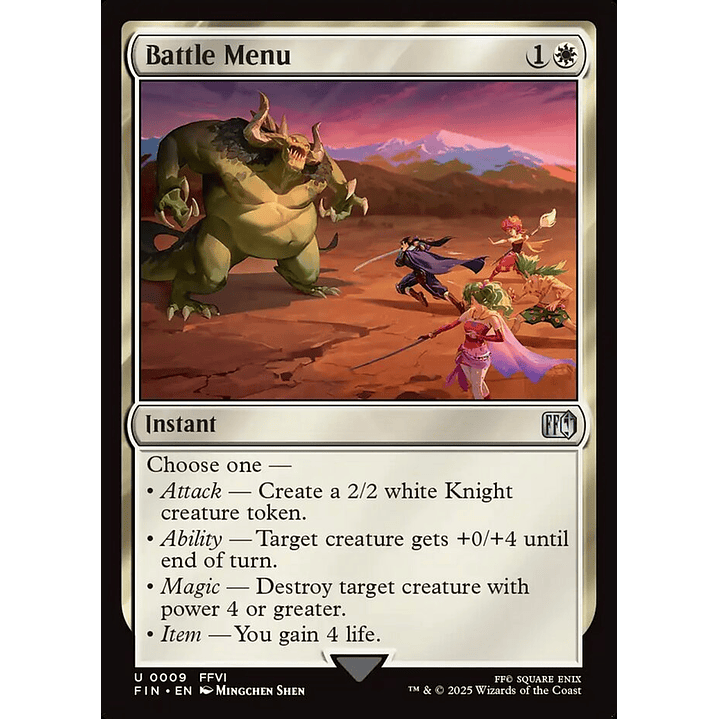 Battle Menu | Español | NM | FIN 1