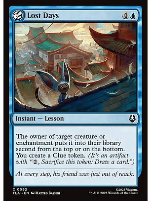 Lost Days | Inglés | NM | TLA