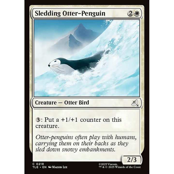 Sledding Otter-Penguin (foil) | Inglés | NM | TLE 1