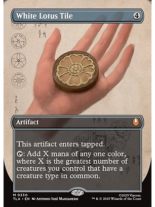 White Lotus Tile (Borderless foil) | Inglés | NM | TLA