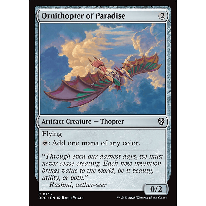 Ornithopter of Paradise | Inglés | NM | DRC 1