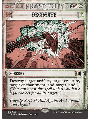 Decimate (Showcase) | Español | NM | OTP
