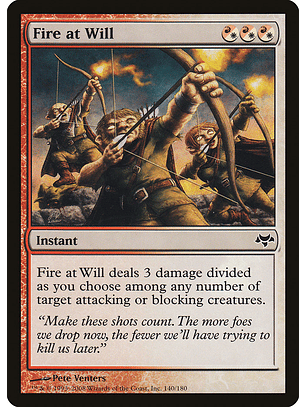 Fire at Will | Español | NM | EVE
