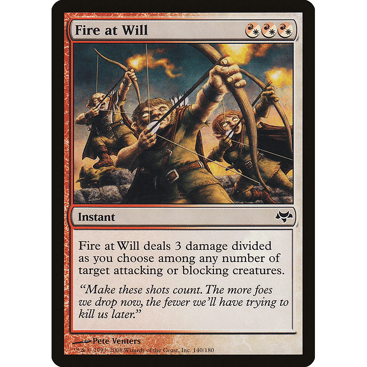 Fire at Will | Español | NM | EVE 1