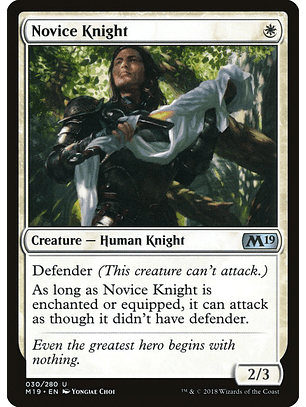 Novice Knight | Inglés | NM | M19