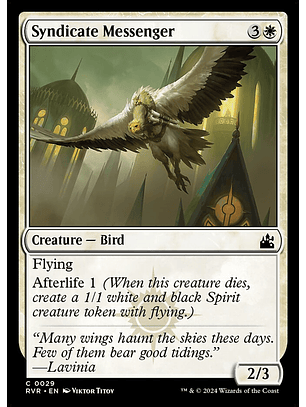 Syndicate Messenger | Español | NM | RVR