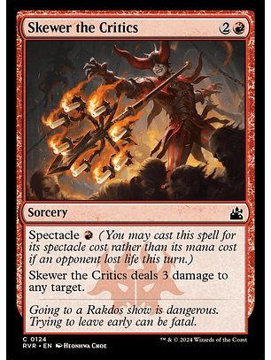 Skewer the Critics | Inglés | NM | RVR