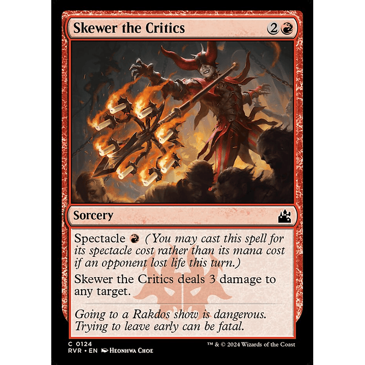 Skewer the Critics | Inglés | NM | RVR 1