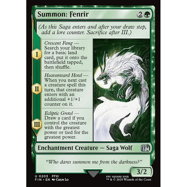 Summon: Fenrir (foil) | Inglés | NM | FIN 1