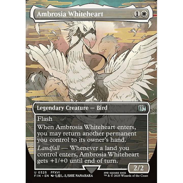 Ambrosia Whiteheart (Borderless) | Español | NM | FIN 1