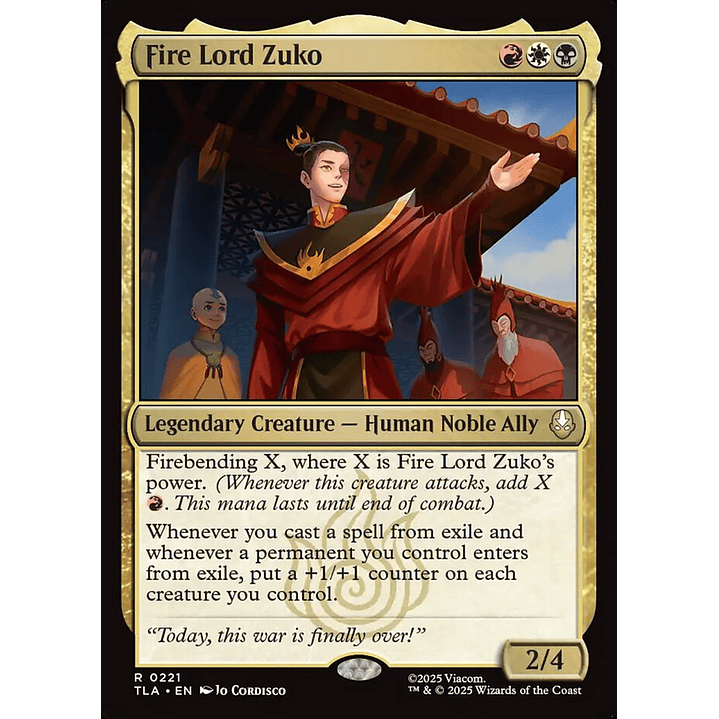 Fire Lord Zuko | Inglés | NM | TLA 1