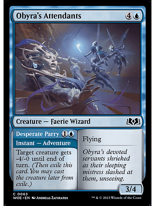 Obyra's Attendants // Desperate Parry (foil) | Inglés | NM | WOE