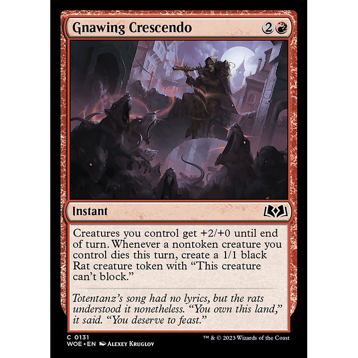 Gnawing Crescendo (foil) | Inglés | NM | WOE 1
