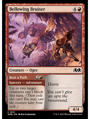 Bellowing Bruiser // Beat a Path (foil) | Inglés | NM | WOE
