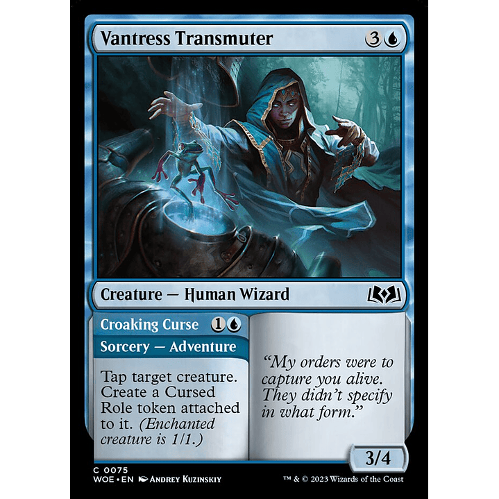 Vantress Transmuter // Croaking Curse (foil) | Inglés | NM | WOE 1