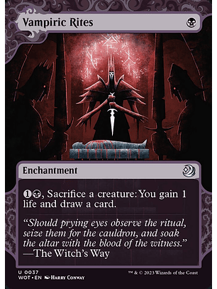 Vampiric Rites (Showcase foil) | Inglés | NM | WOT