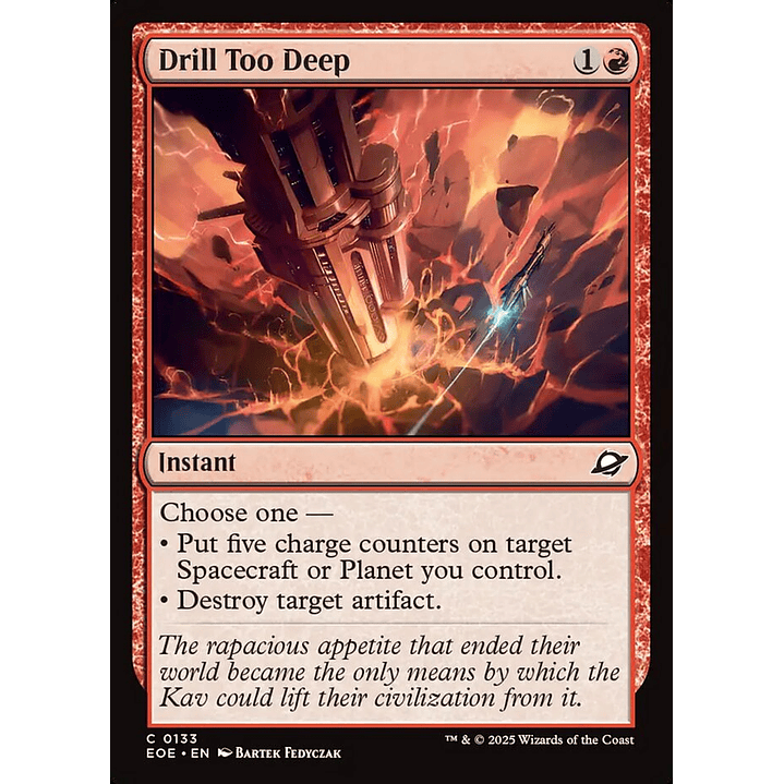 Drill Too Deep | Inglés | NM | EOE 1