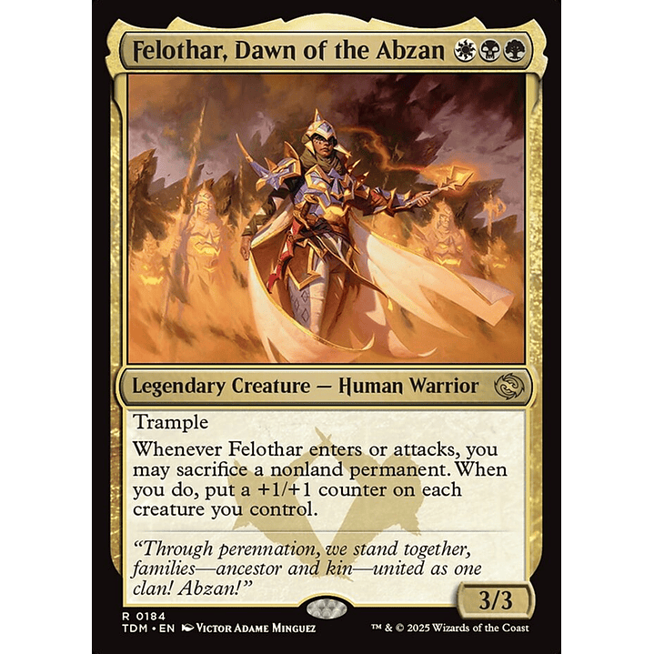 Felothar, Dawn of the Abzan | Inglés | NM | TDM 1
