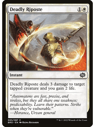 Deadly Riposte | Inglés | NM | BRO