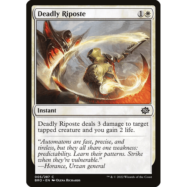 Deadly Riposte | Inglés | NM | BRO 1