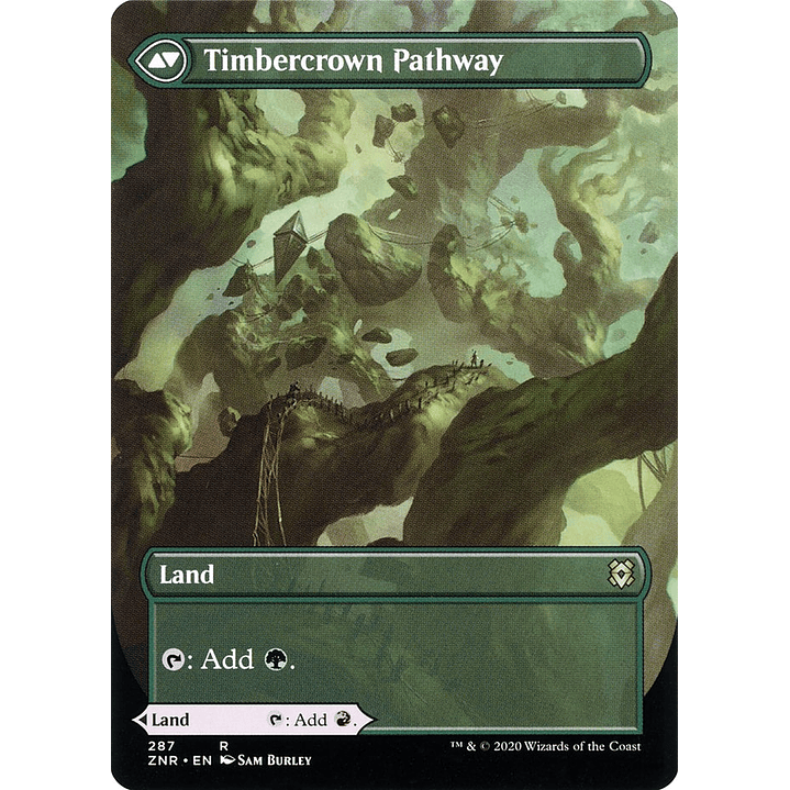 Cragcrown Pathway // Timbercrown Pathway (Borderless foil) | Inglés | NM | ZNR 2