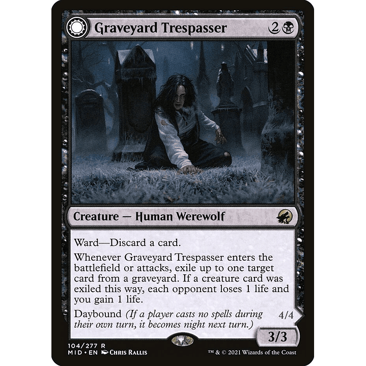 Graveyard Trespasser // Graveyard Glutton (foil) | Inglés | NM | MID 1