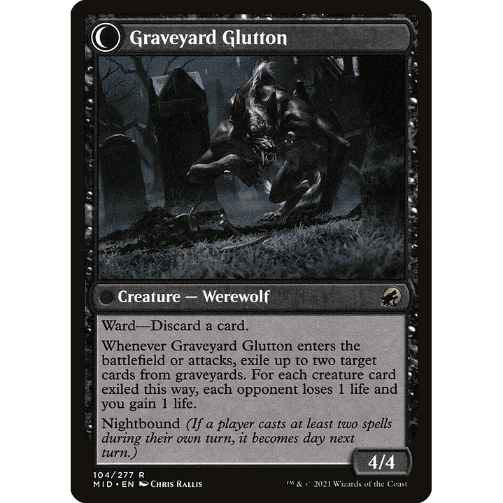 Graveyard Trespasser // Graveyard Glutton (foil) | Inglés | NM | MID 2