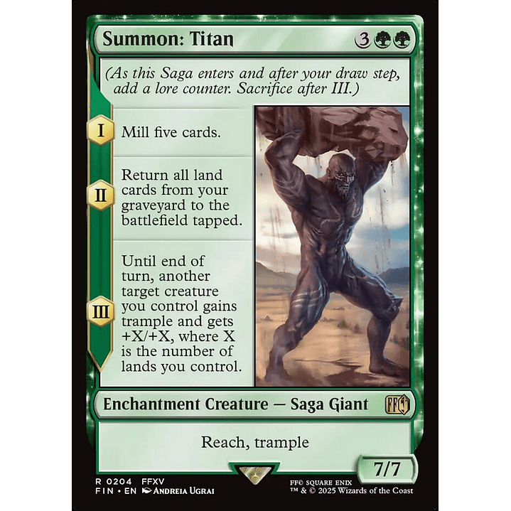 Summon: Titan (foil) | Español | NM | FIN 1
