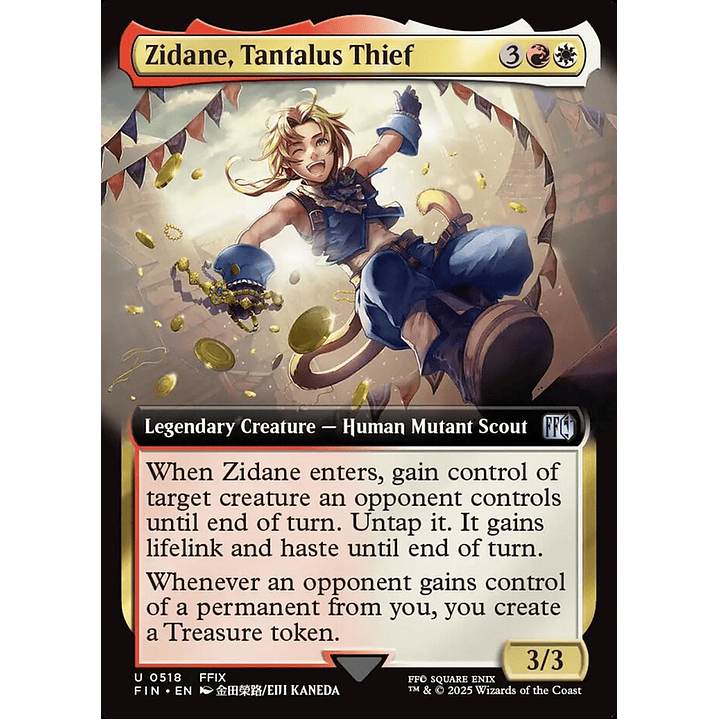 Zidane, Tantalus Thief (Extended Art foil) | Inglés | NM | FIN 1