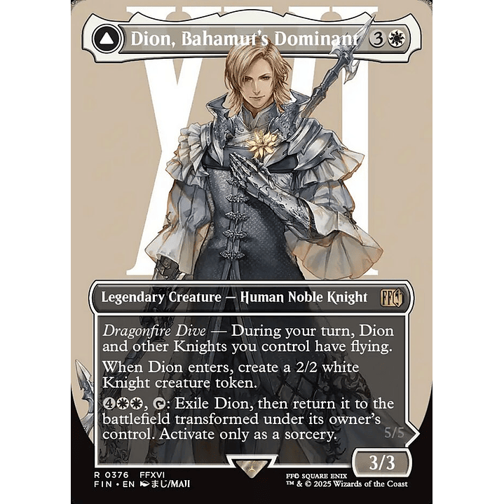 Dion, Bahamut's Dominant // Bahamut, Warden of Light (Borderless) | Inglés | NM | FIN 1