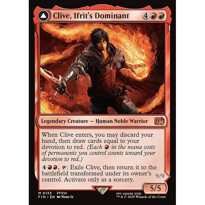 Clive, Ifrit's Dominant // Ifrit, Warden of Inferno | Inglés | NM | FIN 1