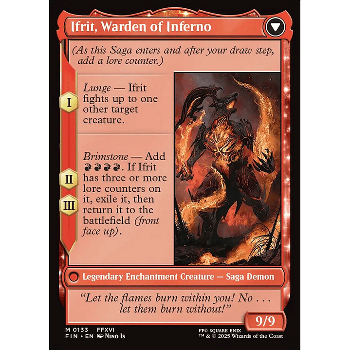Clive, Ifrit's Dominant // Ifrit, Warden of Inferno | Inglés | NM | FIN 2