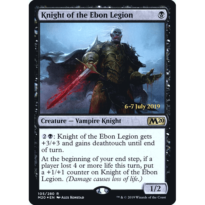 Knight of the Ebon Legion (Launch foil) | Inglés | NM | PM20 1