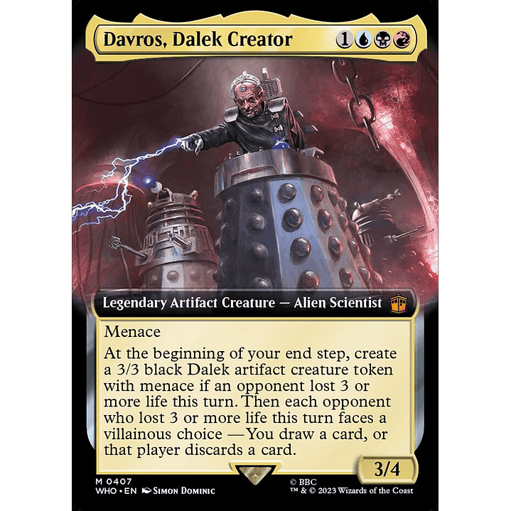 Davros, Dalek Creator (Extended Art) | Inglés | NM | WHO 1